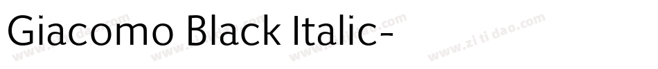 Giacomo Black Italic字体转换